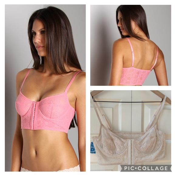 Free People Other - NWT Intimately Free People Lace Underwire Corset Front Hook Bustier bra large